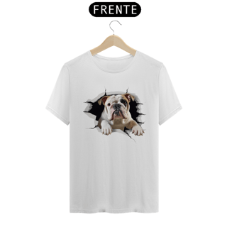 Nome do produto CAMISETA T-SHIRT PRIME, ESTLO 3D DOG BULDOGUE INGLÊS