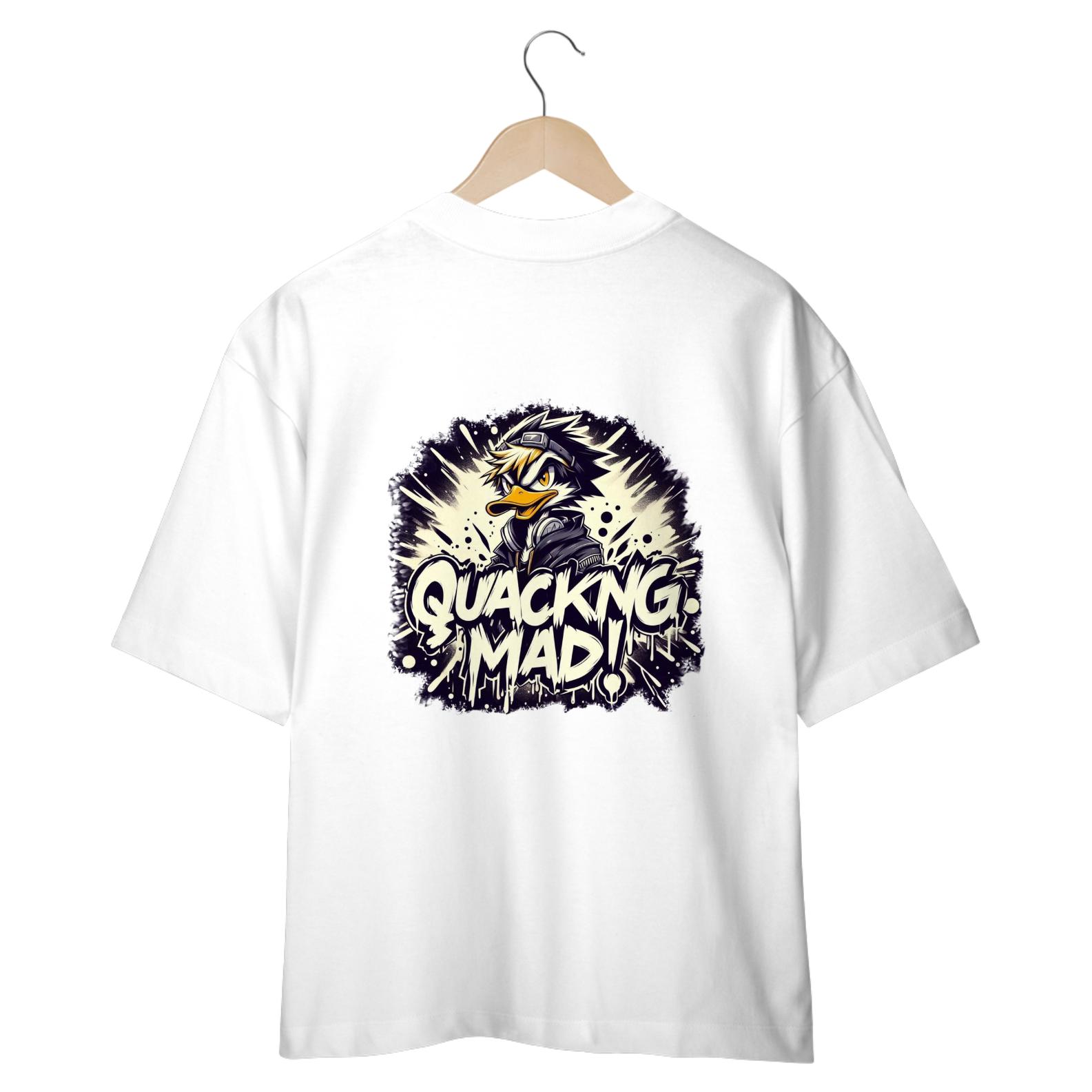 CAMISETA OVERSIZED COSTAS, DUCK QUACKING MAD