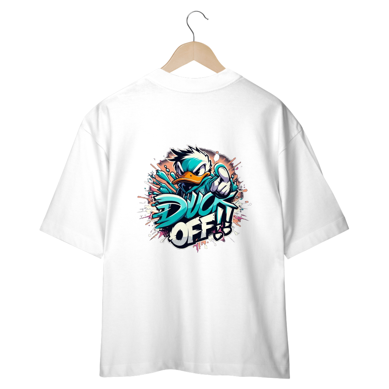 CAMISETA OVERSIZED COSTAS, DUCK OFF