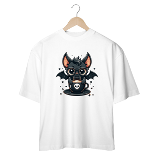 CAMISETA OVERSIZED, CAT MORCEGO HALLOWEEN