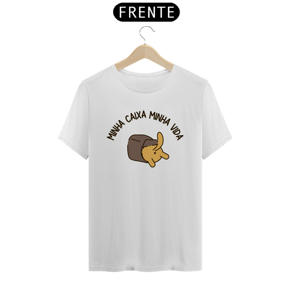 Nome do produto: CAMISETA T-SHIRT CLASSIC, PET FRASES MINHA CAIXA MINHA VIDA