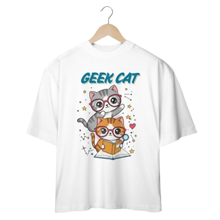 Nome do produto CAMISETA OVERSIZED, GEEK CAT