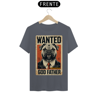 Nome do produto CAMISETA T-SHIRT QUALITY, DOG BULLDOG GOD FATHER, COLORS