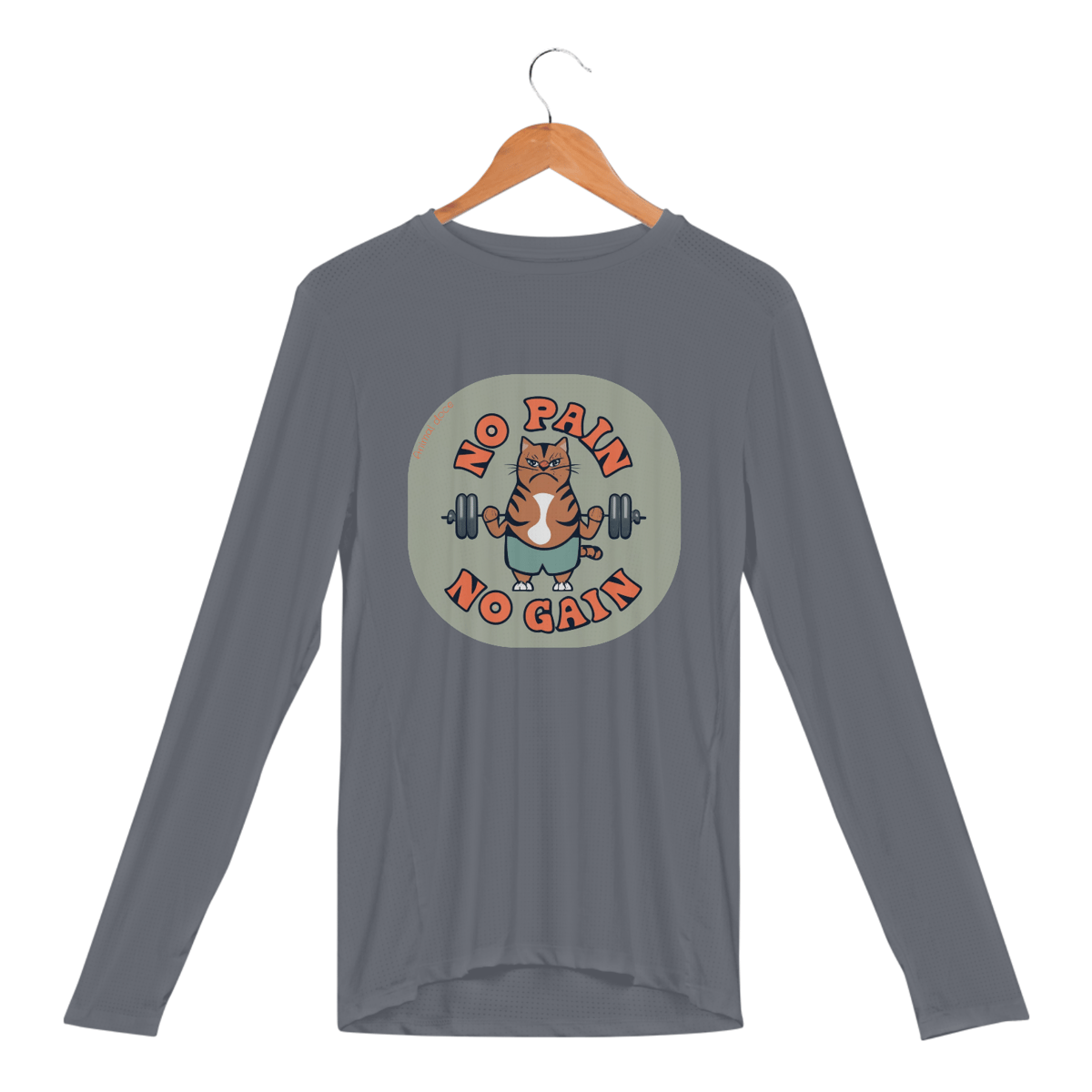 Nome do produto: CAMISA MANGA LONGA SPORT DRY UV CAT, IN PAIN NO GAIN