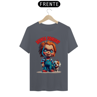 Nome do produto CAMISETA T-SHIRT PIMA DOG, LINHA FILME CHUCKY BRINCA COMIGO