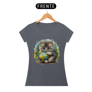 Nome do produto CAMISETA  BABY LONG PIMA, CAT PLANETA