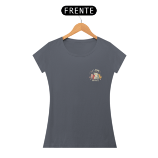 Nome do produto CAMISETA BABY LONG PIMA, MINIMALISTA I LOVE MY CATS 