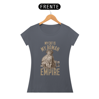 Nome do produto CAMISETA BABY LONG PIMA, MY CAT IS MY ROMAN