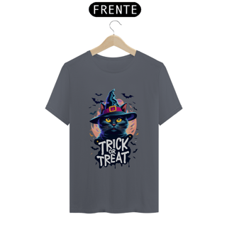 Nome do produto CAMISETA T-SHIRT CLASSIC, BLACK CAT HALLOWEEN, TRICK OR TREAT