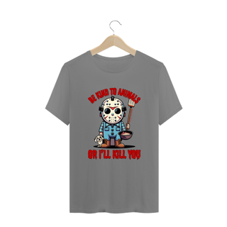 Nome do produto CAMISETA T-SHIRT PLUS SIZE DOG, JASON BE KIND SEXTA FEIRA 13