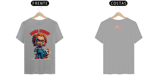 Nome do produto CAMISETA T-SHIRT QUALITY FRENTE/COSTA DOG, LINHA FILME CHUCKY BRINCA COMIGO