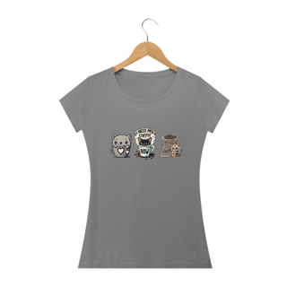 Nome do produto CAMISETA BABY LONG QUALITY, COFFEE 3 CATS