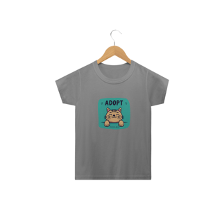 Nome do produto CAMISETA  CLASSSIC INFANTIL, ADOPT CAT