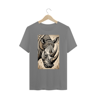 Nome do produto CAMISETA T-SHIRT PLUS SIZE, RHINO MAORI