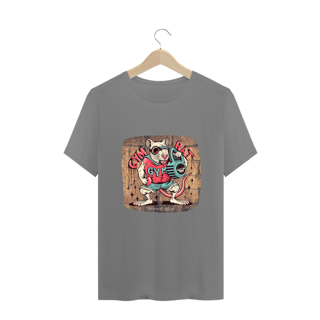 Nome do produto CAMISETA T-SHIRT PLUS SIZE, MEME-GYM RAT 