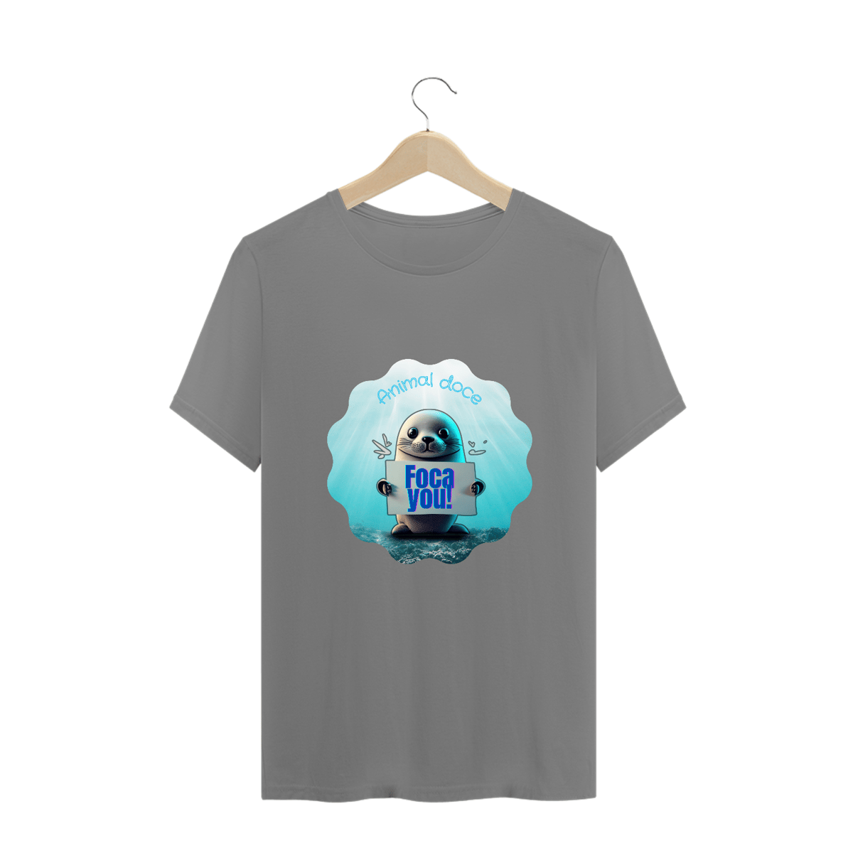Nome do produto: CAMISETA T-SHIRT  PLUS SIZE, FOCA YOU