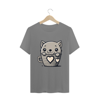 Nome do produto CAMISETA T-SHIRT PLUS SIZE, CAT IN THE CUP