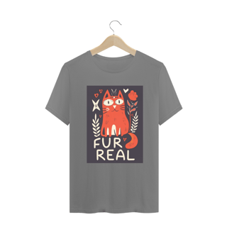 Nome do produto CAMISETA T-SHIRT PLUS SIZE, CAT FUR REAL 