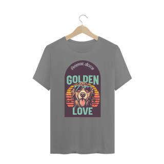 Nome do produto CAMISETA T-SHIRT PLUS SIZE, DOG GOLDEN LOVE