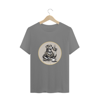 Nome do produto CAMISETA T-SHIRT PLUS SIZE, DOG GOLDEN COFFEE PB 02