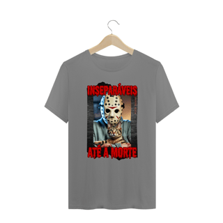 Nome do produto CAMISETA, T-SHIRT PLUA SIZE CAT, JASON INSEPARAVEIS ATE A MORTE SEXTA FEIRA 13