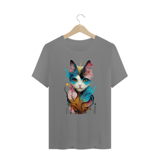 Nome do produto CAMISETA T-SHIRT PLUS SIZE, LEAF CAT 