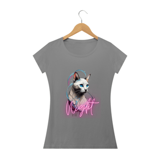 Nome do produto CAMISETA BABY LONG QUALITY, CAT NIGHT