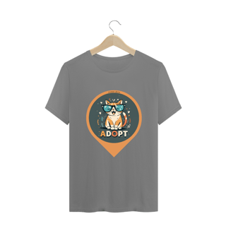 Nome do produto CAMISETA T-SHIRT PLUS SIZE CAT, ADOPT 