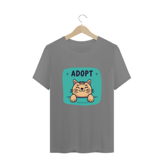 Nome do produto CAMISETA T-SHIRT PLUS SIZE CAT, ADOPT 