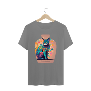 Nome do produto CAMISETA T-SHIRT PLUS SIZE, CAT IN THE VASE