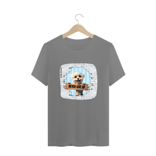 Nome do produto CAMISETA T-SHIRT PLUS SIZE DOG, NEVER GIVE UP