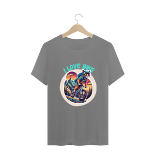 Nome do produto CAMISETA T-SHIRT PLUS SIZE CAT, I LOVE BIKE