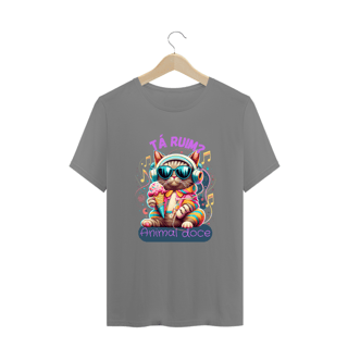 Nome do produto CAMISETA T-SHIRT PLUS SIZE CAT, TA RUIM