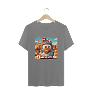 Nome do produto CAMISETA T-SHIRT PLUS SIZE, I LOVE PETS 