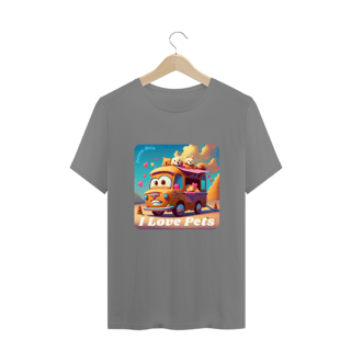Nome do produto CAMISETA T- SHIRT PLUS SIZE, I LOVE PETS 