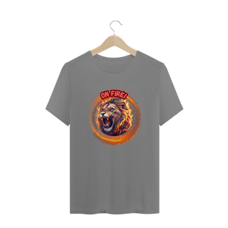 Nome do produto CAMISETA T-SHIRT PLUS SIZE, LION ON FIRE