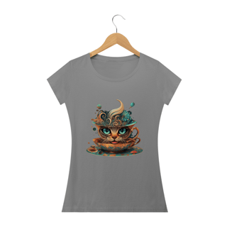 Nome do produto CAMISETA BABY LONG QUALITY, CAT IN THE CUP