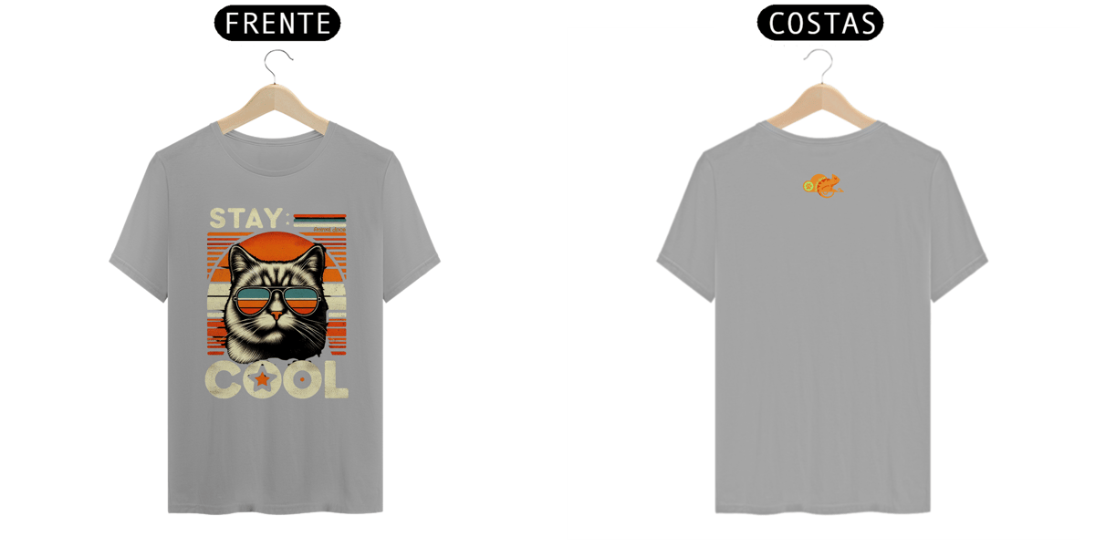 Nome do produto: CAMISETA T-SHIRT QUALITY F/V CAT, STAY COOL