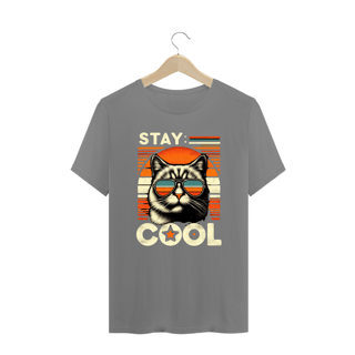 Nome do produto CAMISETA T-SHIRT PLUS SIZE CAT, STAY COOL