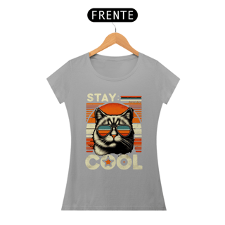 Nome do produto CAMISETA BABY LONG CLASSIC CAT, STAY COOL