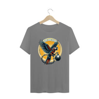 Nome do produto CAMISTA T-SHIRT PLUS SIZE ARARA, LET ME FREE