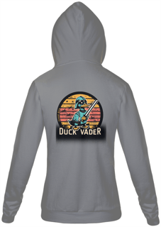 Nome do produto MOLETOM COM ZIPER UNISSEX, BOLSO CANGURU-P M G GG-DUCK VADER STAR WARS, INTERIOR FLANELADO, PUNHO E BARRA EM RETILÍNEA