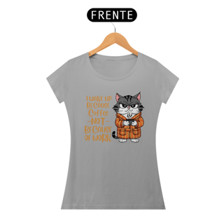 Nome do produto CAMISETA BABY LONG CLASSIC, CAT COFFEE