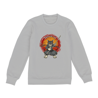Nome do produto MOLETOM BLUSÃO UNISSEX FECHADO-P M G GG-CAT SAMURAI, POSSUI INTERIOR FLANELADO, PUNHO E BARRA EM RETILINEA  