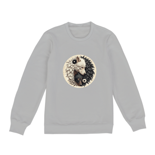 Nome do produto MOLETOM BLUSÃO UNISSEX FECHADO-P M G G GG-WOLF YIN YANG, POSSUI INTERIOR FLANELADO, PUNHO E BARRA EM RETILINEA  