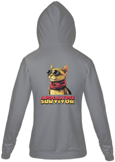 Nome do produto MOLETOM COM ZIPER UNISSEX, BOLSO CANGURU-P M G GG-APOCALYPSE, INTERIOR FLANELADO, PUNHO E BARRA EM RETILÍNEA