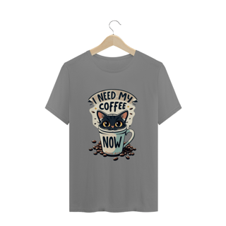Nome do produto CAMISETA T-SHIRT PLUS SIZE, CAT COFFEE