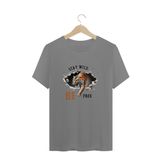Nome do produto CAMISETA T-SHIRT PLUS SIZE, TIGER STAY WILD BE FREE