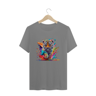 Nome do produto CAMISETA T-SHIRT PLUS SIZE, COLORFUL TIGER