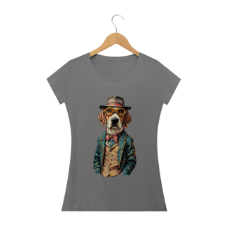 CAMISETA BABY LONG ESTONADA, DOG BEAGLE SHERLOCK HOLMES